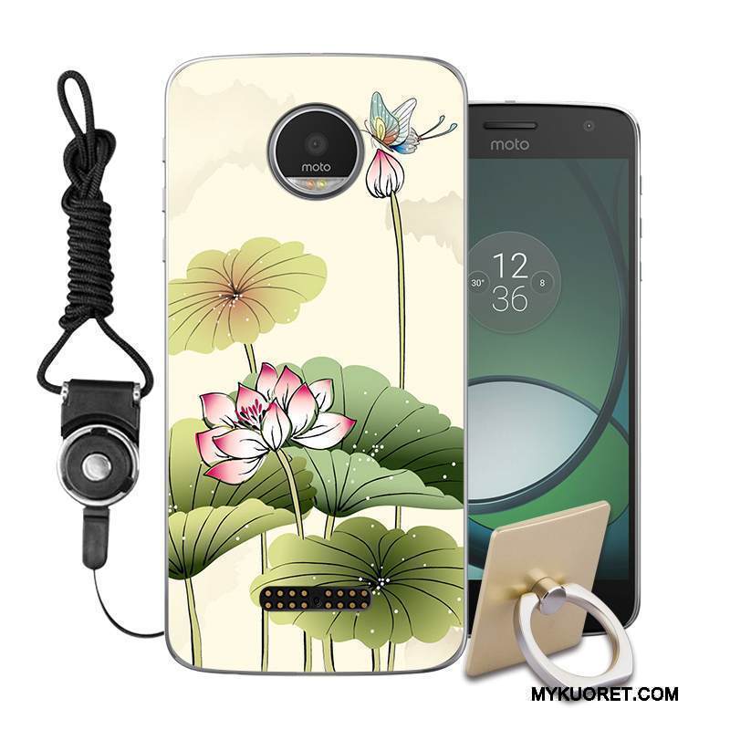 Kuori Moto C Suojaus Puhelimen Kuoret Murtumaton, Kotelo Moto C Maalaus Ripustettavat Koristeet Vihreä