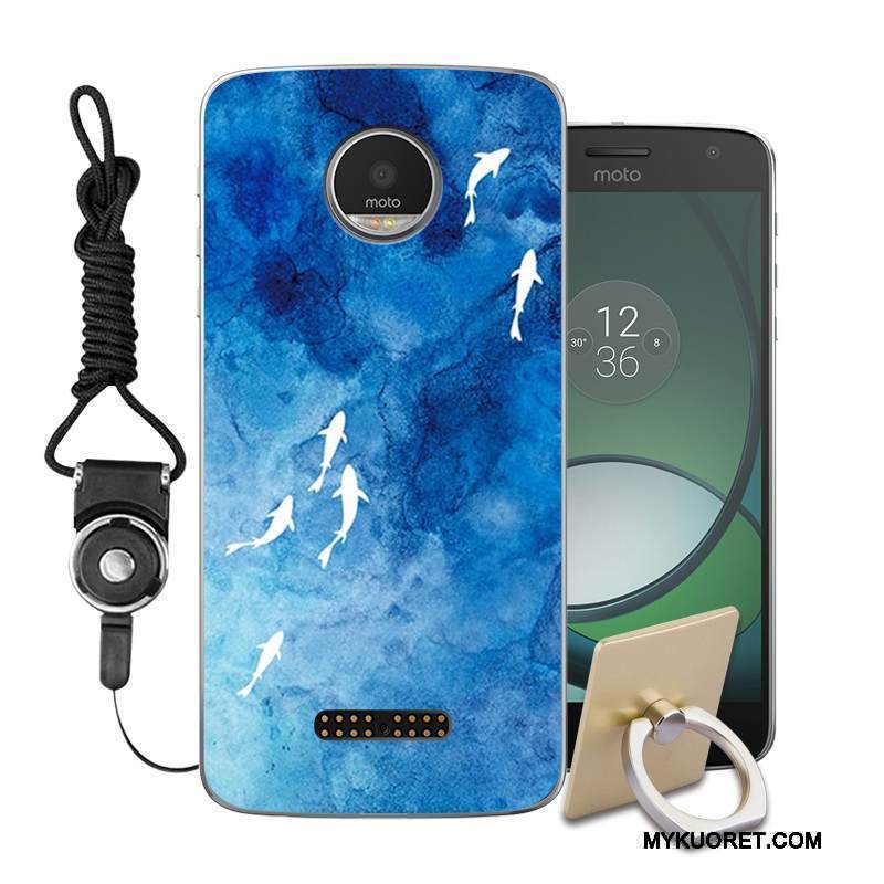 Kuori Moto C Suojaus Puhelimen Kuoret Murtumaton, Kotelo Moto C Maalaus Ripustettavat Koristeet Vihreä