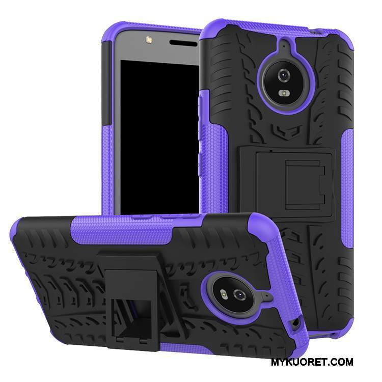 Kuori Moto E4 Laukut Sininen Murtumaton, Kotelo Moto E4 Suojaus Paksut Punainen