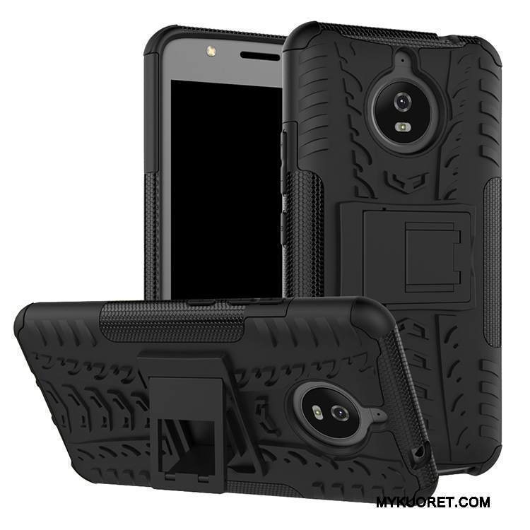 Kuori Moto E4 Laukut Sininen Murtumaton, Kotelo Moto E4 Suojaus Paksut Punainen