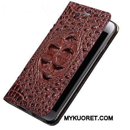 Kuori Moto E4 Nahka Muokata Keltainen, Kotelo Moto E4 Suojaus Puhelimen Kuoret Murtumaton