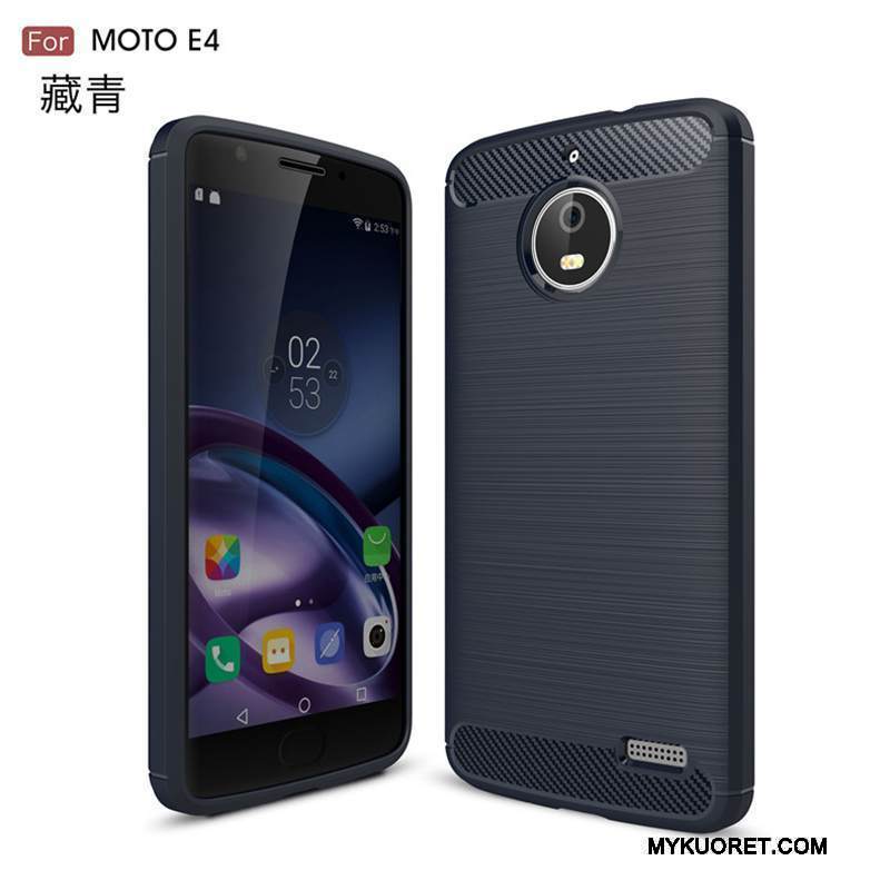 Kuori Moto E4 Pehmeä Neste Syvä Väri Harmaa, Kotelo Moto E4 Laukut Murtumaton Puhelimen Kuoret
