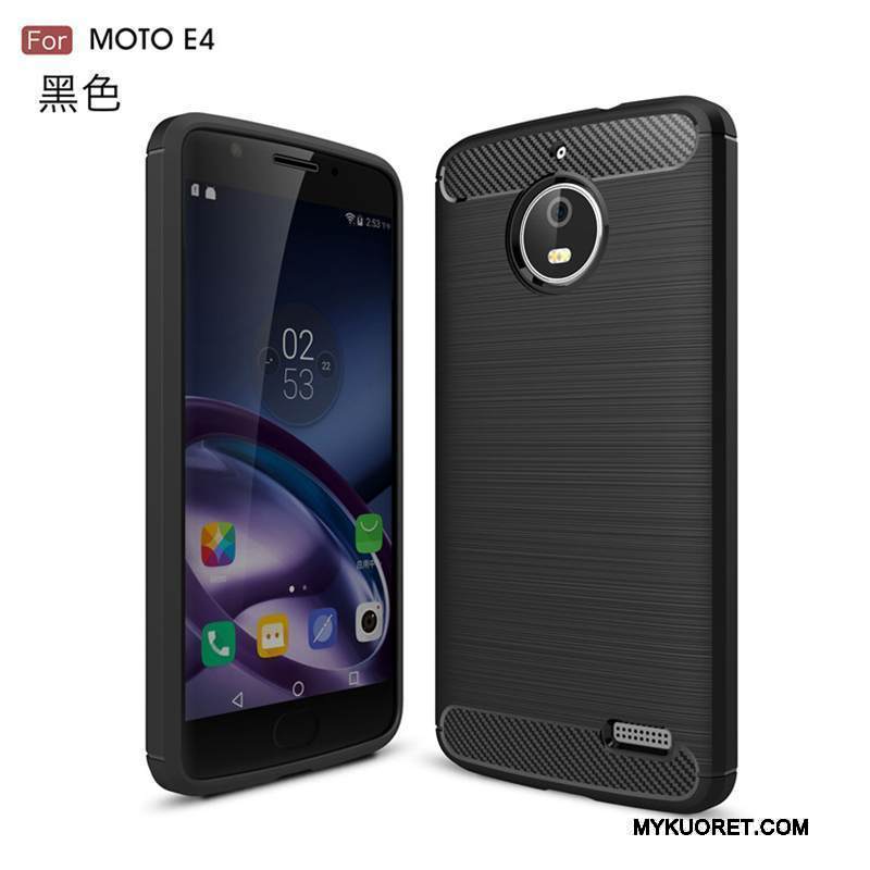 Kuori Moto E4 Pehmeä Neste Syvä Väri Harmaa, Kotelo Moto E4 Laukut Murtumaton Puhelimen Kuoret