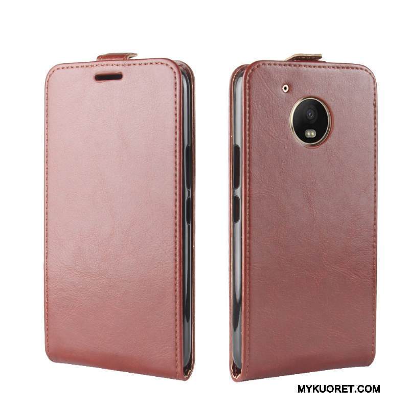 Kuori Moto E4 Plus Nahka Musta, Kotelo Moto E4 Plus Salkku