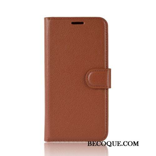 Kuori Moto E6 Plus Kuoret Litsi Trendi, Kotelo Moto E6 Plus Nahka Sininen Puhelimen Kuoret