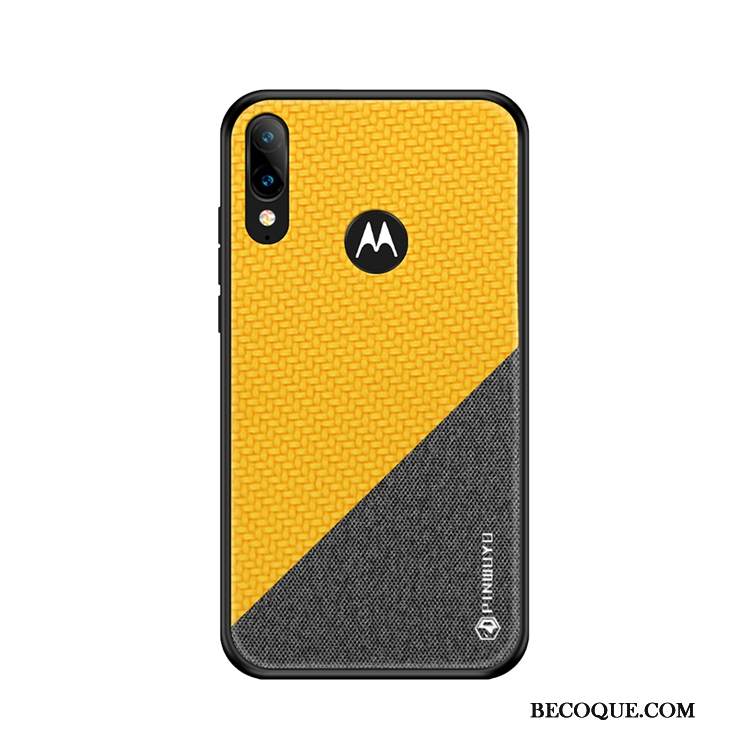 Kuori Moto E6 Plus Laukut Puhelimen Kuoret Keltainen, Kotelo Moto E6 Plus Murtumaton Kukkakuvio