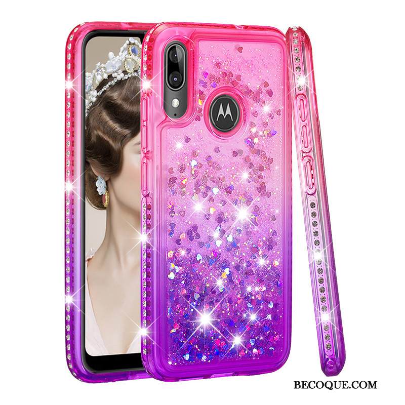 Kuori Moto E6 Plus Luova Persoonallisuus Murtumaton, Kotelo Moto E6 Plus Juoksuhiekka Sininen