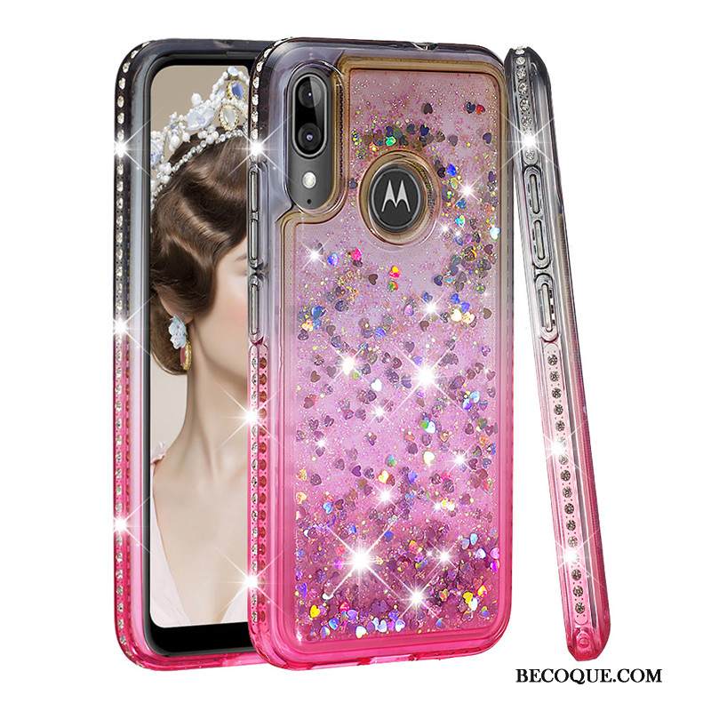 Kuori Moto E6 Plus Luova Persoonallisuus Murtumaton, Kotelo Moto E6 Plus Juoksuhiekka Sininen