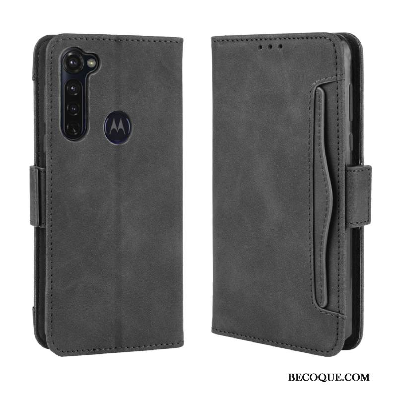 Kuori Moto G Pro Nahka Kortti Kukkakuvio, Kotelo Moto G Pro Vuosikerta Musta Murtumaton