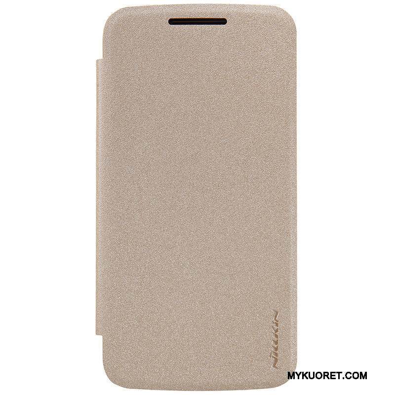 Kuori Moto G4 Play Nahka Puhelimen Kuoret Kulta, Kotelo Moto G4 Play Suojaus Valkoinen