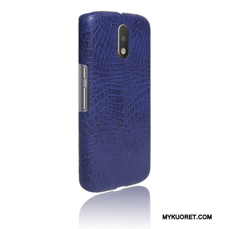 Kuori Moto G4 Play Nahka Punainen Kova, Kotelo Moto G4 Play Suojaus Kehys Murtumaton