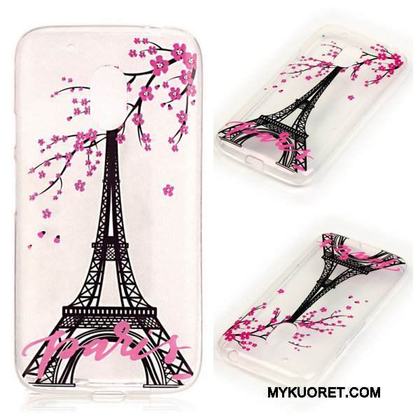 Kuori Moto G4 Play Pehmeä Neste Läpinäkyvä Puhelimen Kuoret, Kotelo Moto G4 Play Laukut Sininen