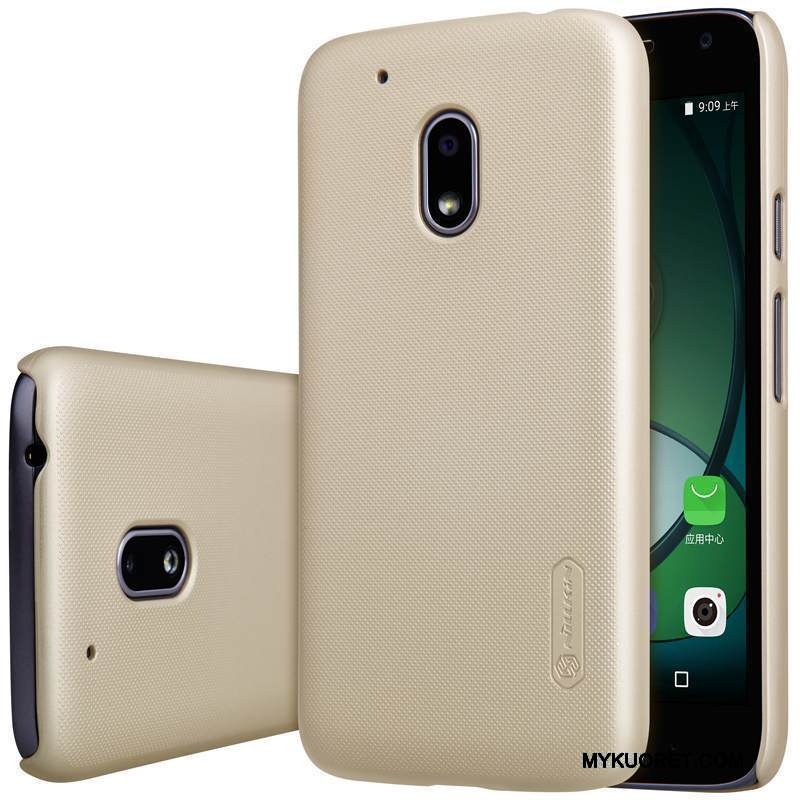 Kuori Moto G4 Play Suojaus Kulta Puhelimen Kuoret, Kotelo Moto G4 Play Punainen Pesty Suede