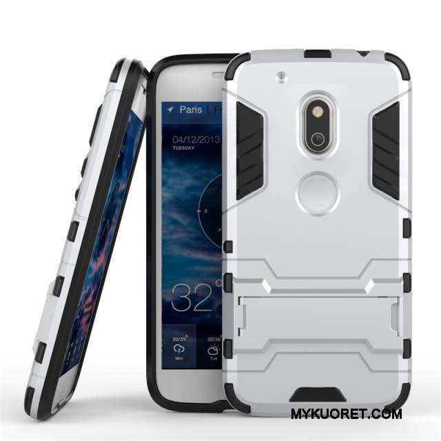 Kuori Moto G4 Play Tuki Murtumaton Puhelimen Kuoret, Kotelo Moto G4 Play Suojaus Kulta Double Hame