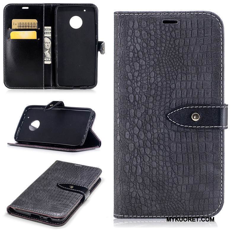 Kuori Moto G5 Nahka Liiketoiminta Musta, Kotelo Moto G5 Pehmeä Neste Puhelimen Kuoret Murtumaton