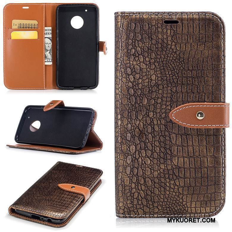 Kuori Moto G5 Nahka Liiketoiminta Musta, Kotelo Moto G5 Pehmeä Neste Puhelimen Kuoret Murtumaton