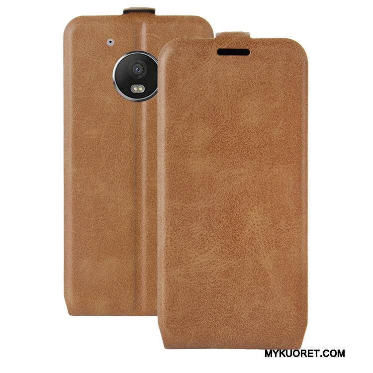 Kuori Moto G5 Nahka Puhelimen Kuoret Kortti, Kotelo Moto G5 Kuoret Jauhe