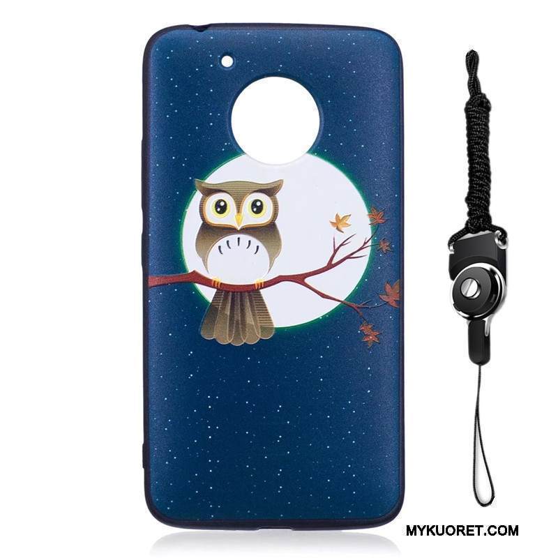 Kuori Moto G5 Pehmeä Neste Puhelimen Kuoret Tummansininen, Kotelo Moto G5 Suojaus Pesty Suede