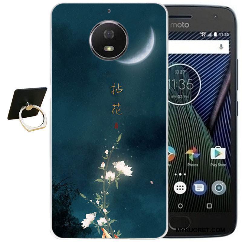 Kuori Moto G5 Plus Kohokuviointi Tuuli Jauhe, Kotelo Moto G5 Plus Silikoni Puhelimen Kuoret