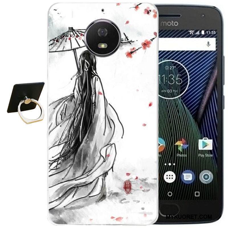 Kuori Moto G5 Plus Kohokuviointi Tuuli Jauhe, Kotelo Moto G5 Plus Silikoni Puhelimen Kuoret