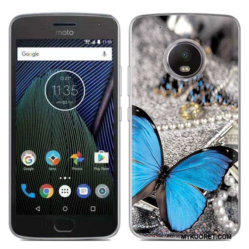 Kuori Moto G5 Plus Luova Puhelimen Kuoret Punainen, Kotelo Moto G5 Plus Pehmeä Neste Erikoistarjous