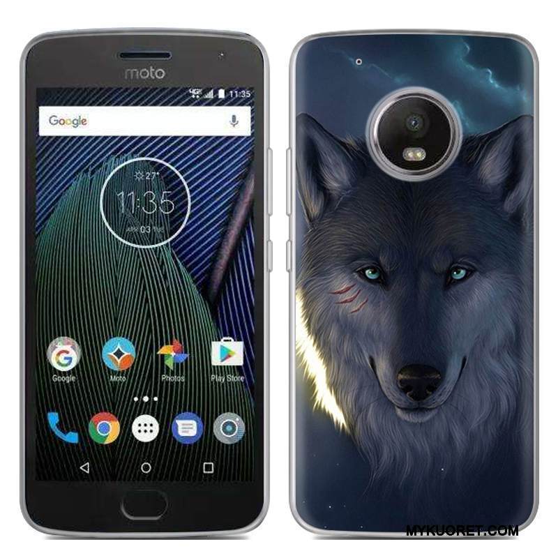 Kuori Moto G5 Plus Luova Puhelimen Kuoret Punainen, Kotelo Moto G5 Plus Pehmeä Neste Erikoistarjous