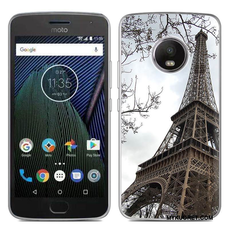 Kuori Moto G5 Plus Luova Puhelimen Kuoret Punainen, Kotelo Moto G5 Plus Pehmeä Neste Erikoistarjous