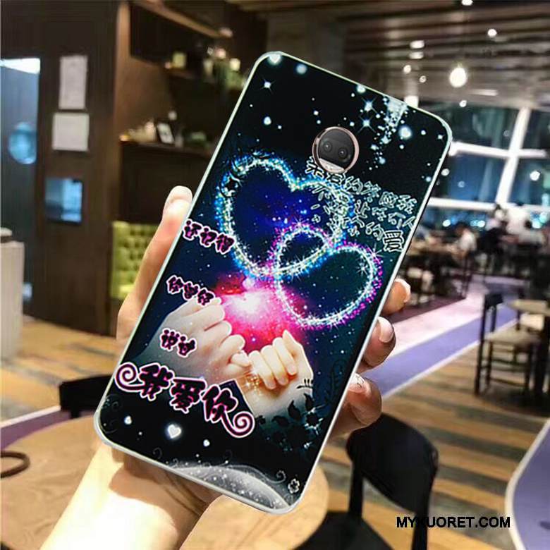 Kuori Moto G5 Plus Pehmeä Neste Musta Puhelimen Kuoret, Kotelo Moto G5 Plus Maalaus