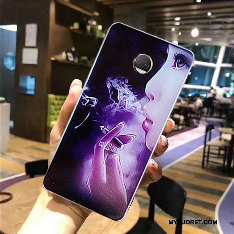 Kuori Moto G5 Plus Pehmeä Neste Musta Puhelimen Kuoret, Kotelo Moto G5 Plus Maalaus