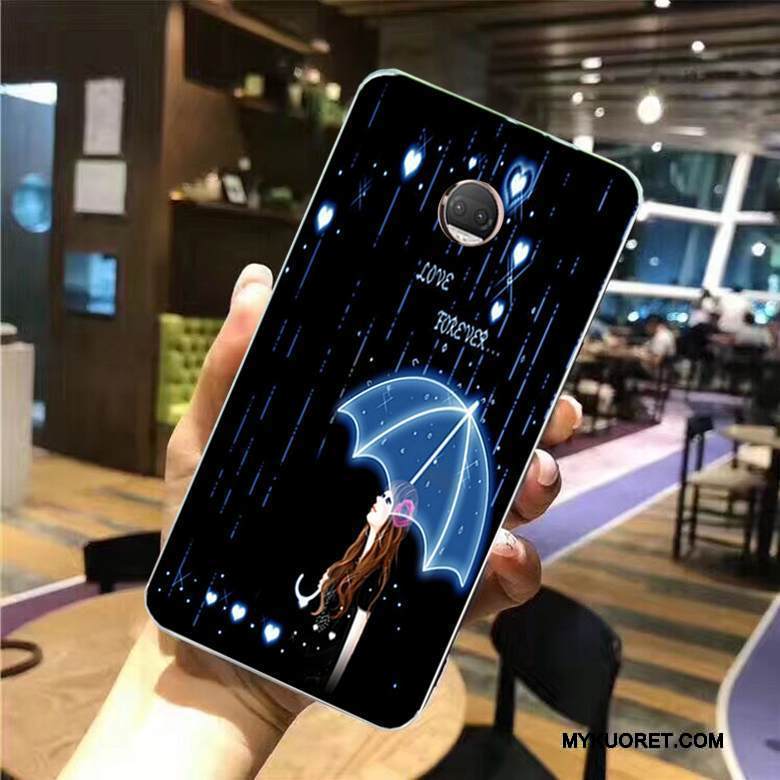 Kuori Moto G5 Plus Pehmeä Neste Musta Puhelimen Kuoret, Kotelo Moto G5 Plus Maalaus