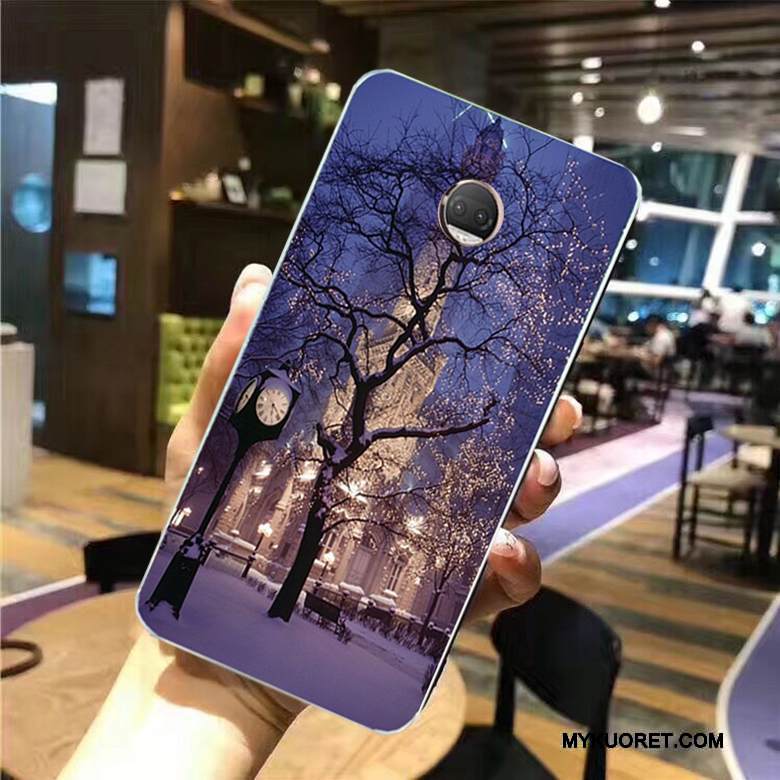 Kuori Moto G5 Plus Pehmeä Neste Musta Puhelimen Kuoret, Kotelo Moto G5 Plus Maalaus