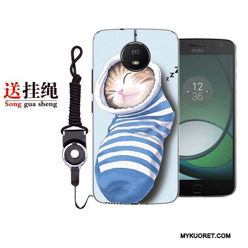 Kuori Moto G5 Plus Sarjakuva Violetti Puhelimen Kuoret, Kotelo Moto G5 Plus Pehmeä Neste Murtumaton Vaalean