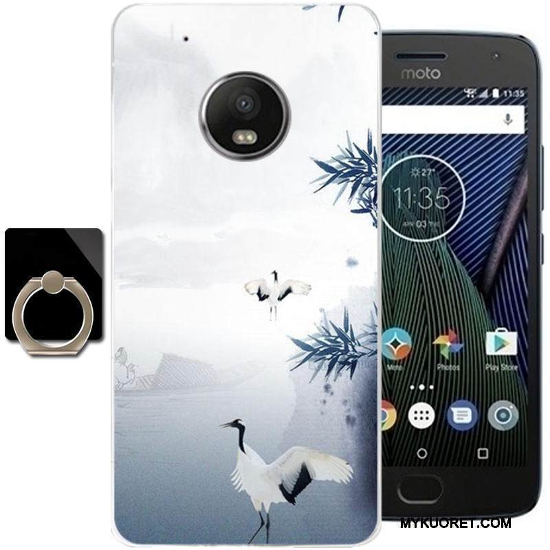 Kuori Moto G5 Plus Silikoni Puhelimen Kuoret Muste, Kotelo Moto G5 Plus Laukut Tuuli Musta