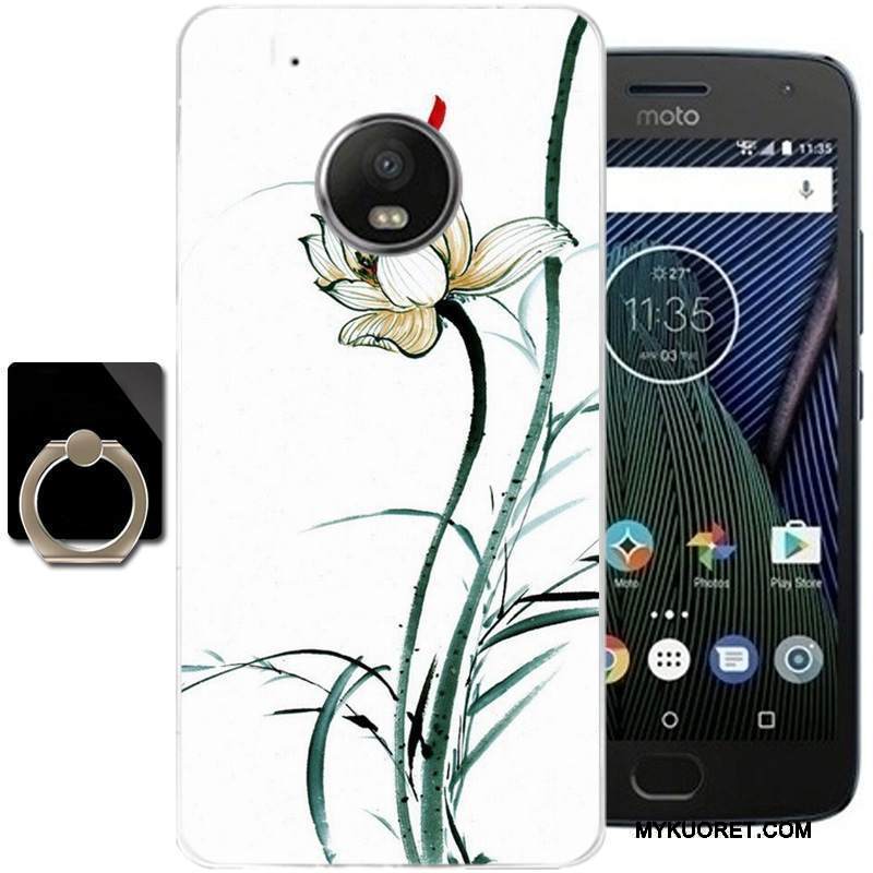 Kuori Moto G5 Plus Silikoni Puhelimen Kuoret Muste, Kotelo Moto G5 Plus Laukut Tuuli Musta