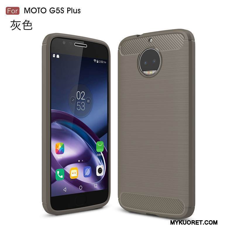 Kuori Moto G5 Plus Suojaus Johdin Murtumaton, Kotelo Moto G5 Plus Puhelimen Kuoret Punainen