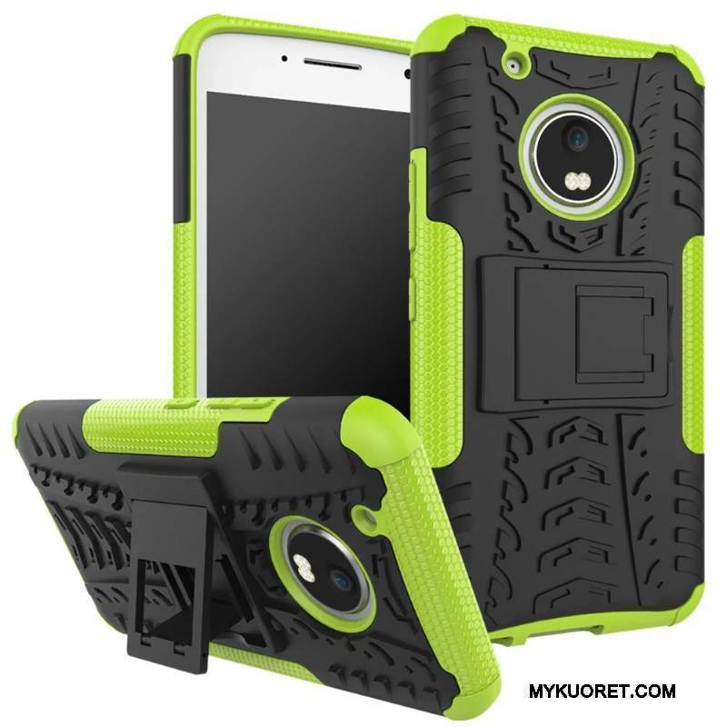 Kuori Moto G5 Plus Suojaus Murtumaton Puhelimen Kuoret, Kotelo Moto G5 Plus Luova Punainen Kukkakuvio