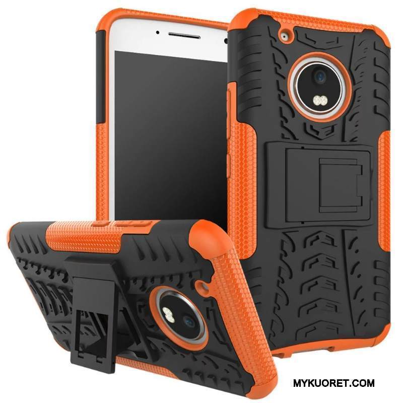 Kuori Moto G5 Plus Suojaus Murtumaton Puhelimen Kuoret, Kotelo Moto G5 Plus Luova Punainen Kukkakuvio