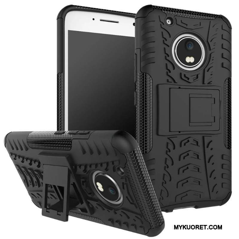 Kuori Moto G5 Plus Suojaus Murtumaton Puhelimen Kuoret, Kotelo Moto G5 Plus Luova Punainen Kukkakuvio