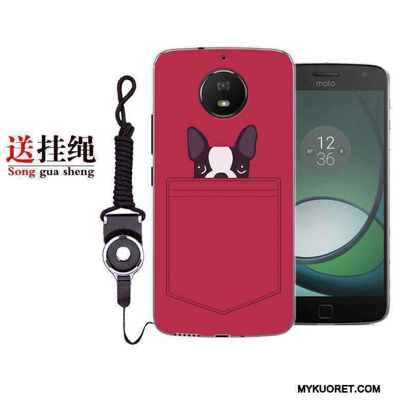 Kuori Moto G5 Plus Suojaus Trendi Punainen, Kotelo Moto G5 Plus Sarjakuva Puhelimen Kuoret Murtumaton