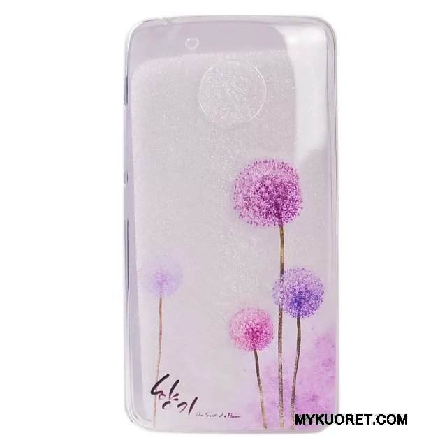 Kuori Moto G5 Silikoni Läpinäkyvä Ohut, Kotelo Moto G5 Laukut Punainen Puhelimen Kuoret