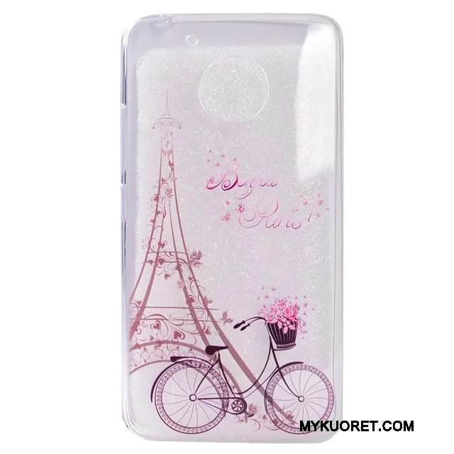 Kuori Moto G5 Silikoni Läpinäkyvä Ohut, Kotelo Moto G5 Laukut Punainen Puhelimen Kuoret