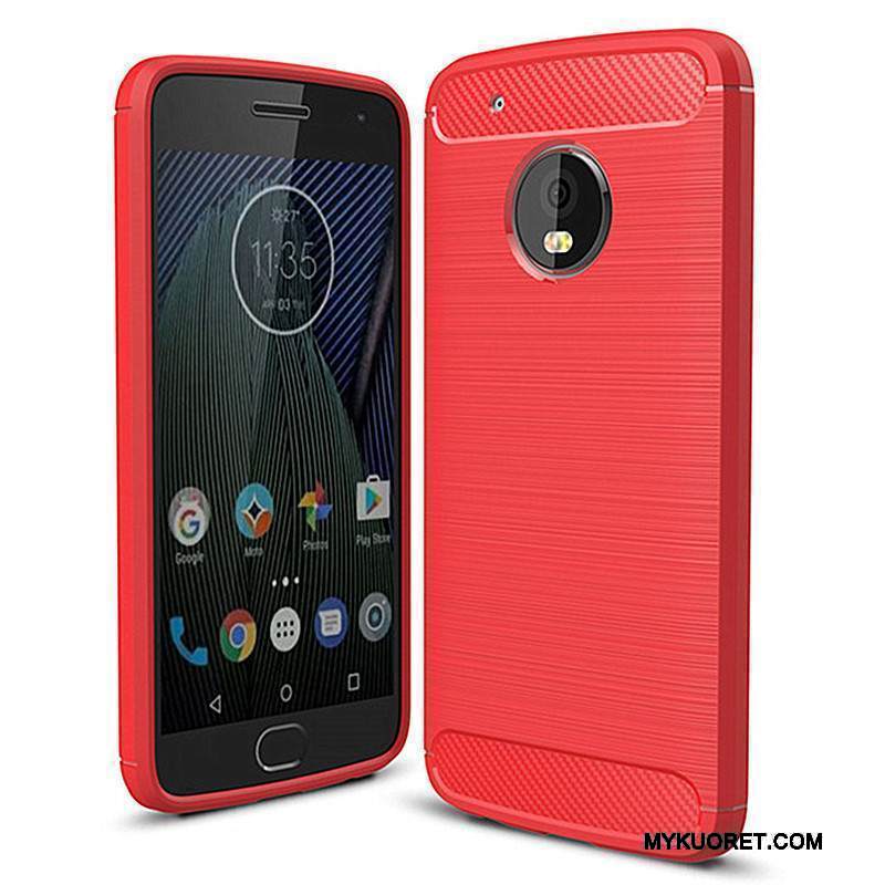 Kuori Moto G5 Suojaus Kuitu Vihreä, Kotelo Moto G5 Pehmeä Neste Puhelimen Kuoret
