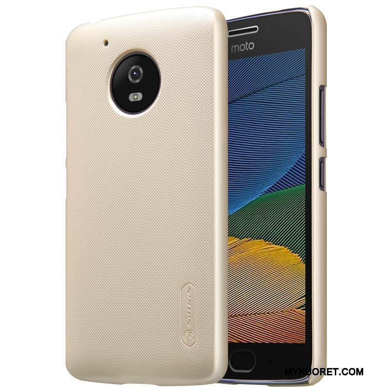 Kuori Moto G5 Suojaus Kulta Murtumaton, Kotelo Moto G5 Pesty Suede Musta