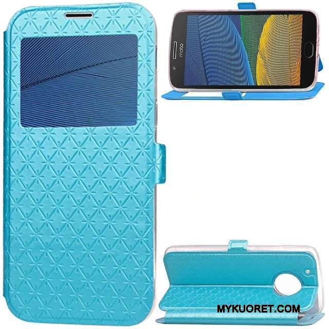 Kuori Moto G5 Suojaus Murtumaton Kukkakuvio, Kotelo Moto G5 Nahka Timantti Punainen