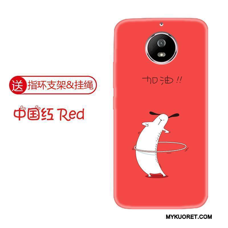 Kuori Moto G5s Laukut Murtumaton Persoonallisuus, Kotelo Moto G5s Pehmeä Neste Punainen Puhelimen Kuoret