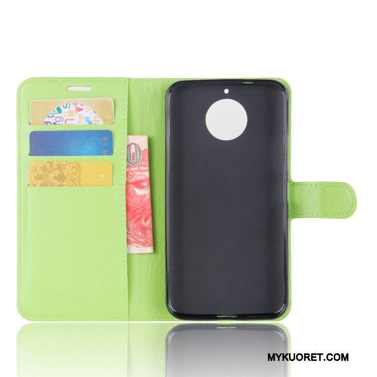 Kuori Moto G5s Nahka Kortti Punainen, Kotelo Moto G5s Salkku 说
