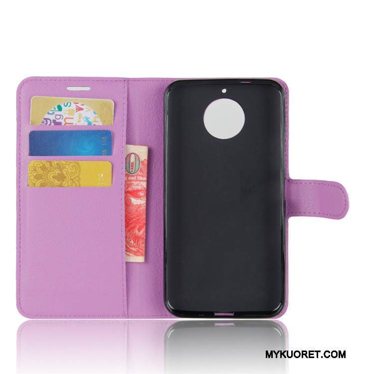 Kuori Moto G5s Nahka Kortti Punainen, Kotelo Moto G5s Salkku 说