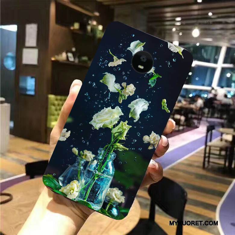 Kuori Moto G5s Pehmeä Neste Musta Puhelimen Kuoret, Kotelo Moto G5s Maalaus