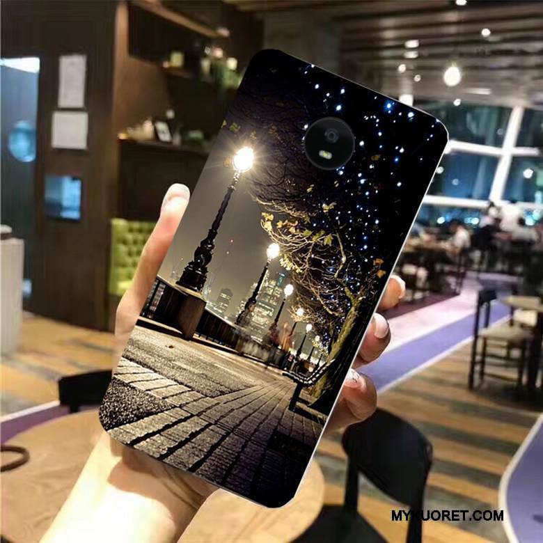 Kuori Moto G5s Pehmeä Neste Musta Puhelimen Kuoret, Kotelo Moto G5s Maalaus