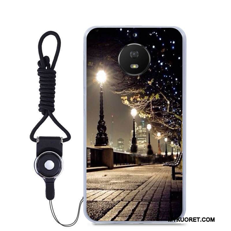 Kuori Moto G5s Pehmeä Neste Puhelimen Kuoret Musta, Kotelo Moto G5s Sarjakuva Väriset Murtumaton